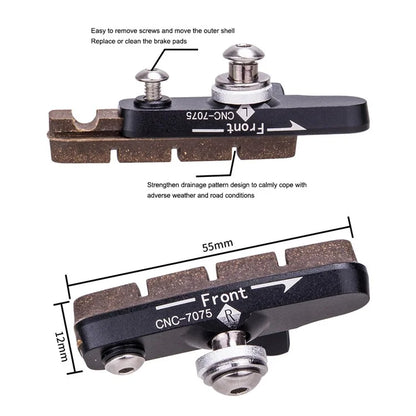 ZTTO TQWSCP 1 Pair Bike Brake Pads Set Mountain Bicycle C-Brake Pads Bike Brake Blocks Kit