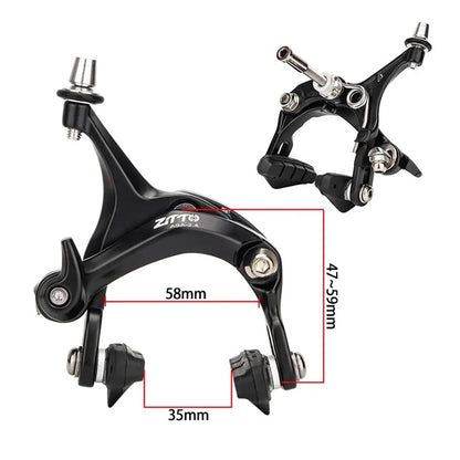 ZTTO 1 Pair Road Bike Brake Dual Pivot Calipers Bicycle Front Rear C Brake Caliper