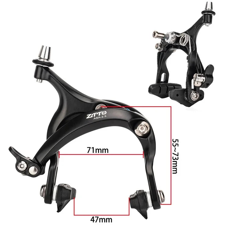 ZTTO 1 Pair Road Bike Brake Dual Pivot Calipers Bicycle Front Rear C Brake Caliper