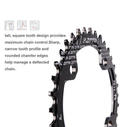 ZTTO 104BCD Positive Negative Teeth Bike Single Chainring Aluminum Alloy Crankset Single Speed Disc