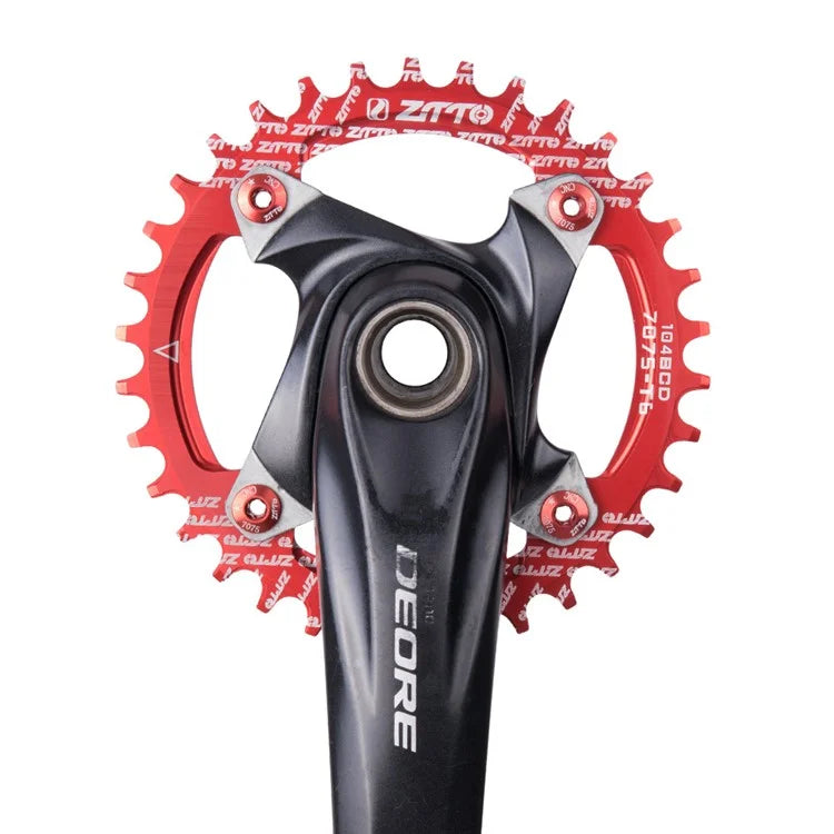 ZTTO 104BCD Positive Negative Teeth Bike Single Chainring Aluminum Alloy Crankset Single Speed Disc