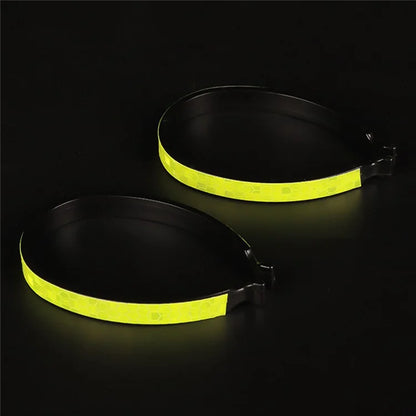 BG-2900 2Pcs Reflective Cycling Pants Clips Bike Pants Clips with Reflective Strips for Night Riding