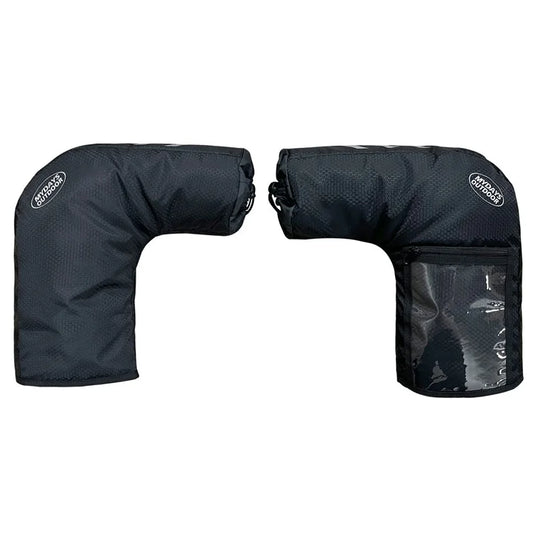 MYDAYS OUTDOOR 1 Pair Reflective Bike Handlebar Cover 420D Oxford Cloth Warm Road Bicycle Handlebar Sleeve