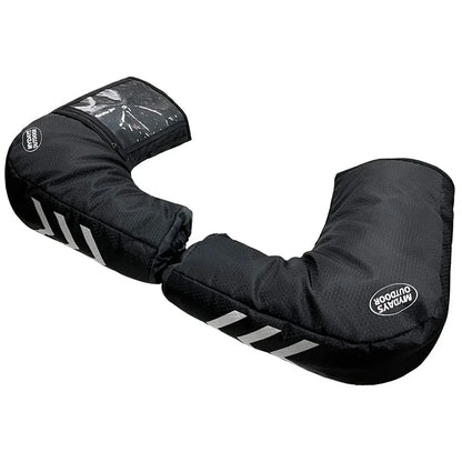 MYDAYS OUTDOOR 1 Pair Reflective Bike Handlebar Cover 420D Oxford Cloth Warm Road Bicycle Handlebar Sleeve