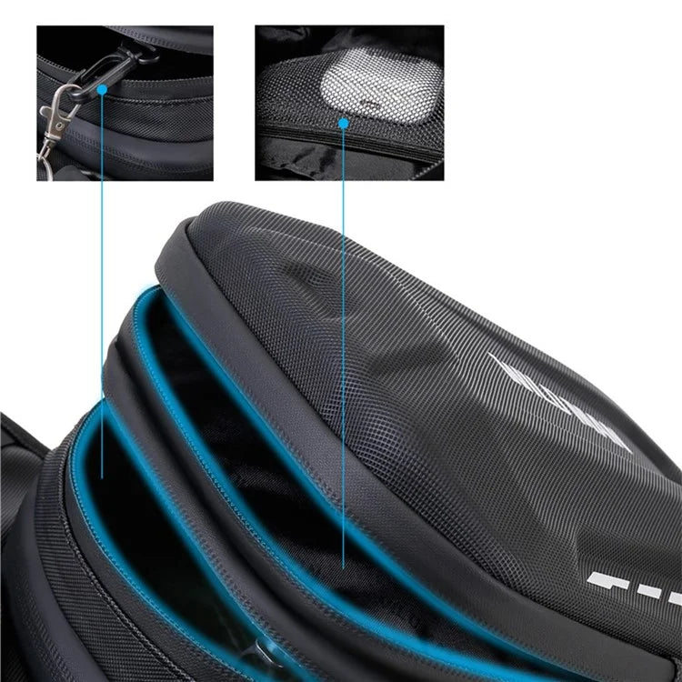 WILD MAN L1 Motorcycle Bag 3L Thigh Leg Hip Holster Purse Polyester+PU+EVA+TPU Fanny Pack Waist Bag