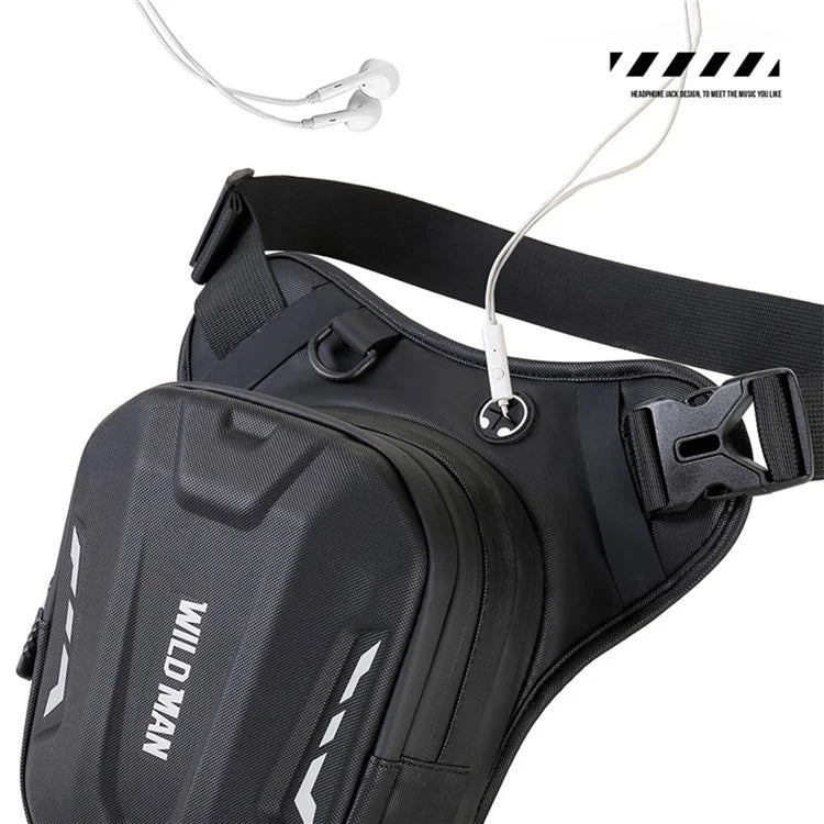 WILD MAN L1 Motorcycle Bag 3L Thigh Leg Hip Holster Purse Polyester+PU+EVA+TPU Fanny Pack Waist Bag
