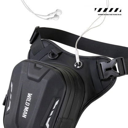 WILD MAN L1 Motorcycle Bag 3L Thigh Leg Hip Holster Purse Polyester+PU+EVA+TPU Fanny Pack Waist Bag