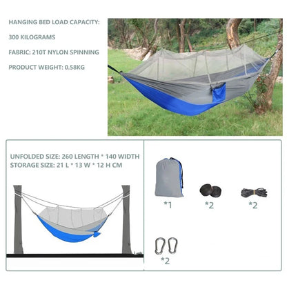 Camping Hanging Hammock Mosquito Net Bedding, Unfolded Size: 260x140cm