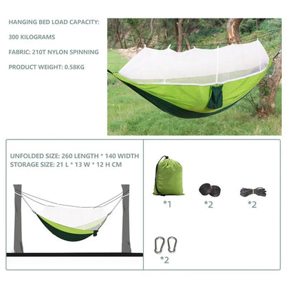 Camping Hanging Hammock Mosquito Net Bedding, Unfolded Size: 260x140cm