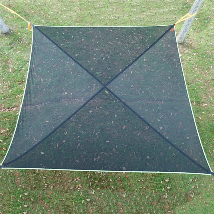 Camping Square Hammock Tree Hanging Bed, Unfolded Size: 3x3x3m - Black