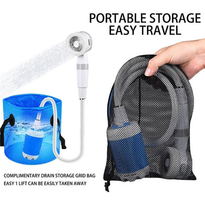 4000mAh Electric Shower Camping Portable Shower Head Pump for Outdoor Hiking Travel