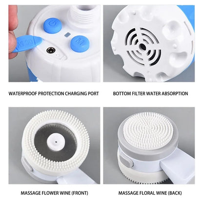 4000mAh Electric Shower Camping Portable Shower Head Pump for Outdoor Hiking Travel