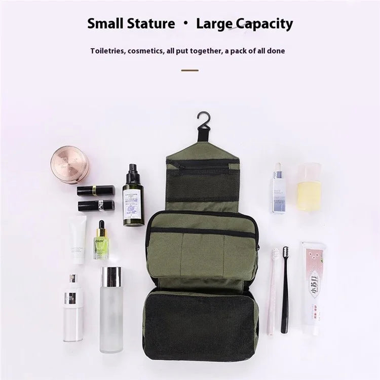 AOTU AT6903-2 Portable Oxford Cloth Travel Cosmetics Toiletries Storage Bag with Hanging Hook