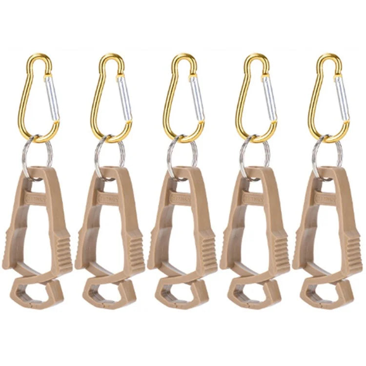 5Pcs Outdoor Multifunctional Anti-Lost Glove Clip Gourd Buckle 8-shaped Clips