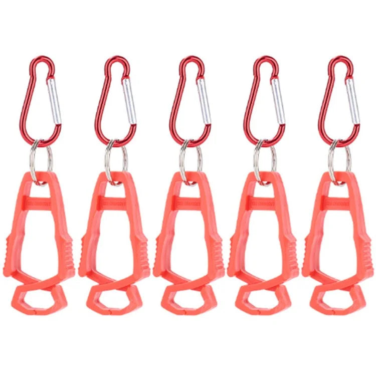5Pcs Outdoor Multifunctional Anti-Lost Glove Clip Gourd Buckle 8-shaped Clips