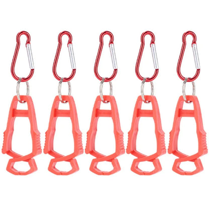 5Pcs Outdoor Multifunctional Anti-Lost Glove Clip Gourd Buckle 8-shaped Clips