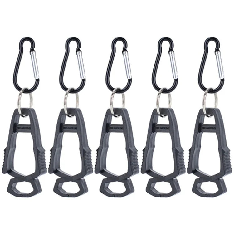 5Pcs Outdoor Multifunctional Anti-Lost Glove Clip Gourd Buckle 8-shaped Clips
