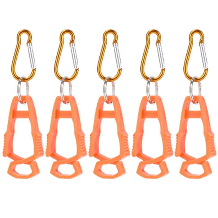 5Pcs Outdoor Multifunctional Anti-Lost Glove Clip Gourd Buckle 8-shaped Clips