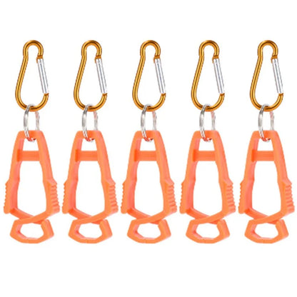 5Pcs Outdoor Multifunctional Anti-Lost Glove Clip Gourd Buckle 8-shaped Clips
