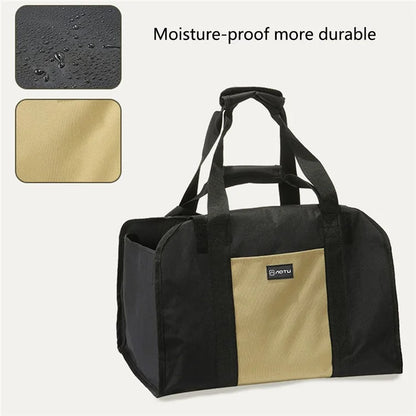 AOTU AT6550 Log Carrier Bag Oxford Cloth Tote Bag Picnic Utensil Storage Handbag for Hiking Camping