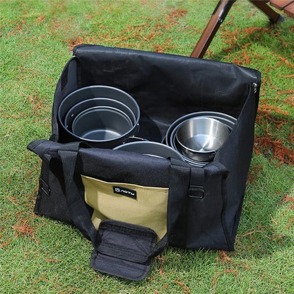 AOTU AT6550 Log Carrier Bag Oxford Cloth Tote Bag Picnic Utensil Storage Handbag for Hiking Camping