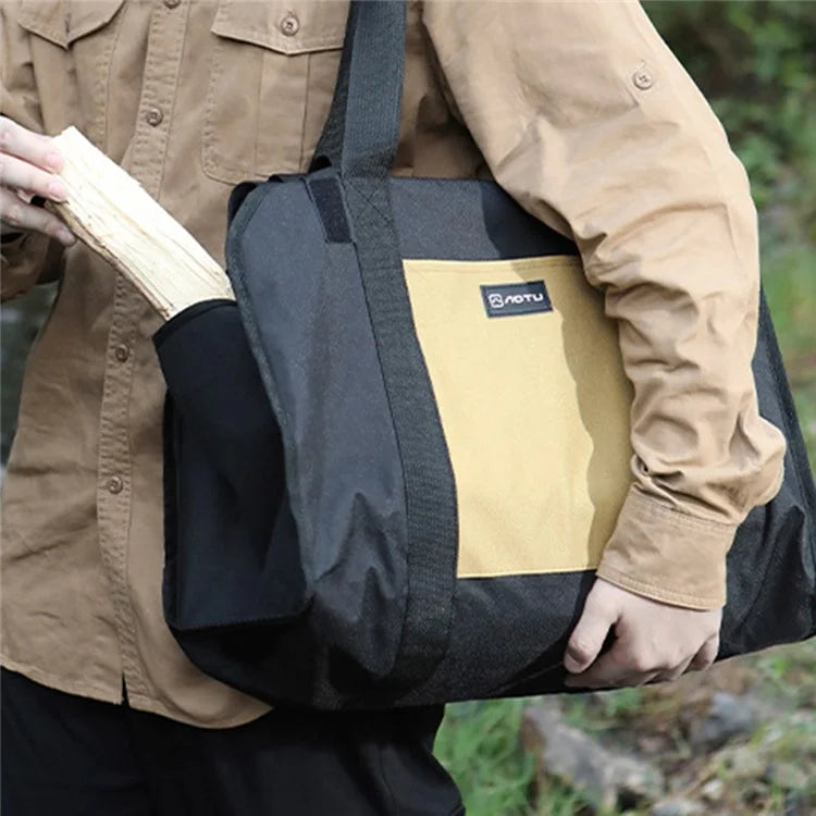 AOTU AT6550 Log Carrier Bag Oxford Cloth Tote Bag Picnic Utensil Storage Handbag for Hiking Camping