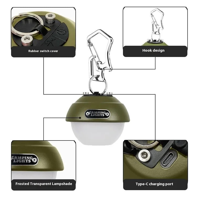 WIDESEA WSDJ-003G 3 Color Modes Outdoor Camping Lantern Tent Hanging LED Light (Without CE)