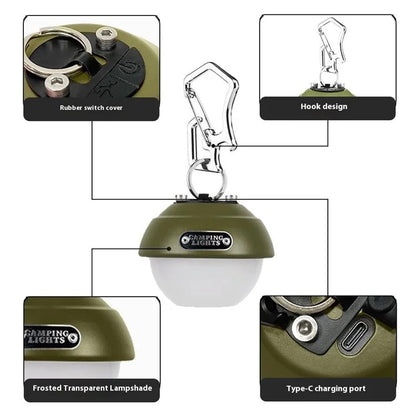 WIDESEA WSDJ-003G 3 Color Modes Outdoor Camping Lantern Tent Hanging LED Light (Without CE)