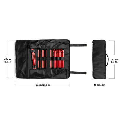 WIDESEA WSDD-S2 Outdoor Camping Tent Accessories Set Aluminum Alloy Hammer Ground Nail Wind Rope Storage Bag Kit - Red