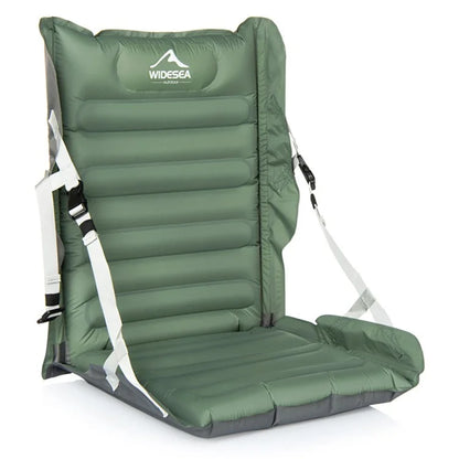 WIDESEA WSCM-200G Outdoor Inflatable Moistur-Proof Mat Folding Camping Cushion with Backrest