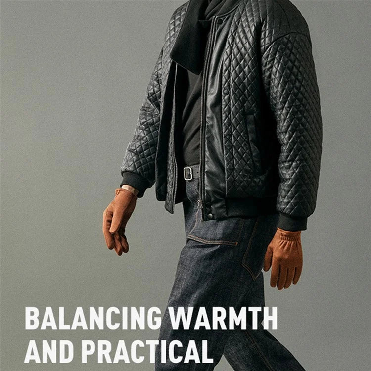 GOLOVEJOY DY55 1 Pair Men Suede Winter Cycling Gloves Touch Screen Full Finger Warm Gloves