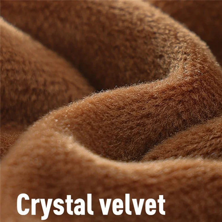 GOLOVEJOY DY55 1 Pair Men Suede Winter Cycling Gloves Touch Screen Full Finger Warm Gloves