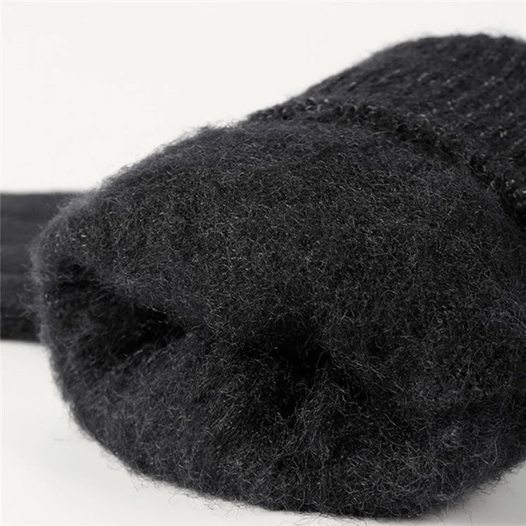 GOLOVEJOY DZ118 1 Pair Men Winter Outdoor Cycling Warm Gloves Windproof Touch Screen Full Finger Knitted Gloves