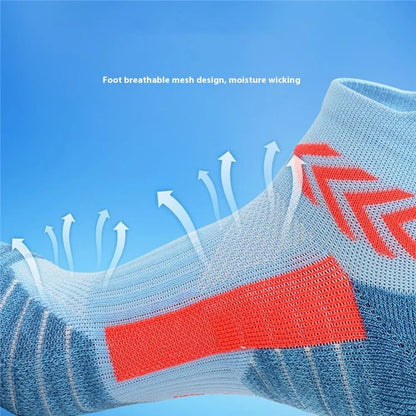 PORFIN JCB3009 1 Pair Breathable Low Cut Compression Running Socks for Men Women Marathon Cycling L Size 39-44