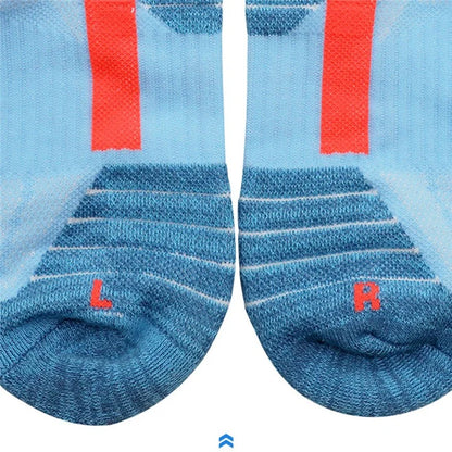 PORFIN JCB3009 1 Pair Breathable Low Cut Compression Running Socks for Men Women Marathon Cycling L Size 39-44
