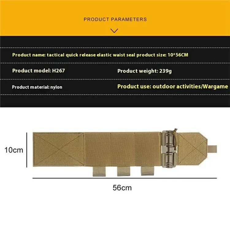 H267 Elastic Tactical Vest Cummerbund Quick Release Mounting Strap for JPC / CPC / LBT / LBX / FCPC