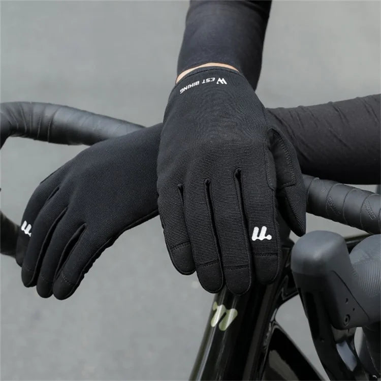 WEST BIKING YP0211260 1 Pair Outdoor Cycling Gloves Anti-Skid Breathable Touch Screen Full Finger Gloves