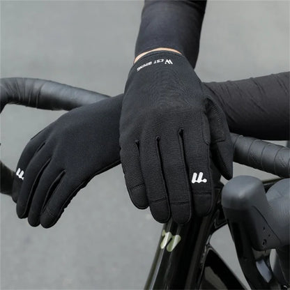 WEST BIKING YP0211260 1 Pair Outdoor Cycling Gloves Anti-Skid Breathable Touch Screen Full Finger Gloves