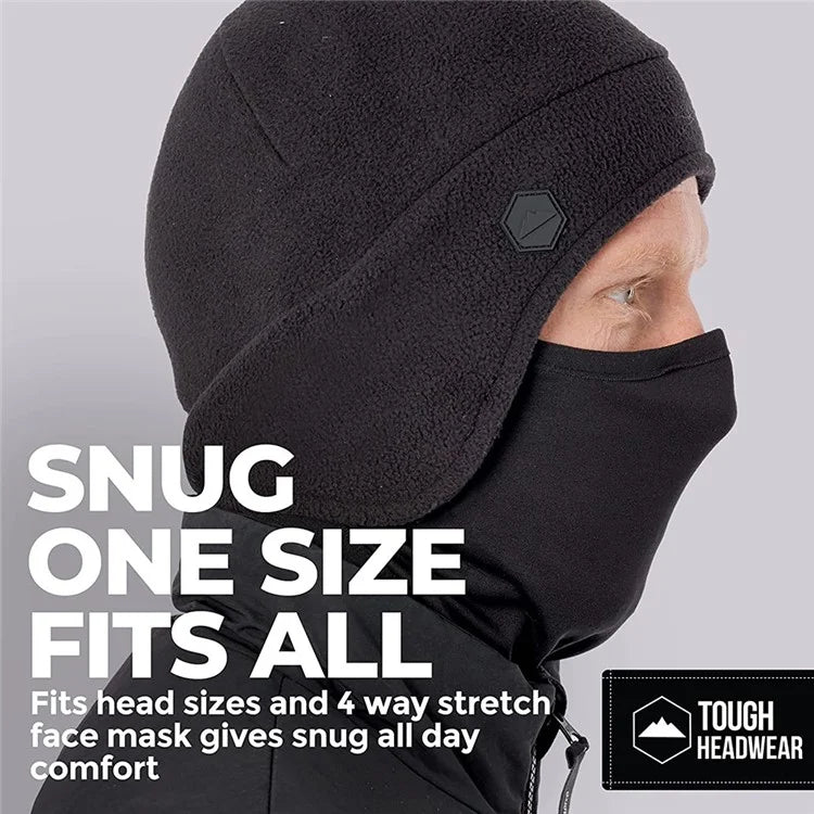 AOTU Winter Warm Hat Face Scarf 2-In-1 Windproof Polyester Thermal Head Ear Protector Cover