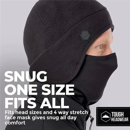 AOTU Winter Warm Hat Face Scarf 2-In-1 Windproof Polyester Thermal Head Ear Protector Cover