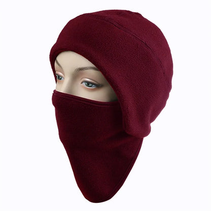 AOTU Winter Warm Hat Face Scarf 2-In-1 Windproof Polyester Thermal Head Ear Protector Cover