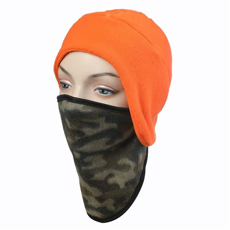 AOTU Winter Warm Hat Face Scarf 2-In-1 Windproof Polyester Thermal Head Ear Protector Cover