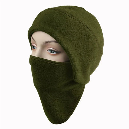 AOTU Winter Warm Hat Face Scarf 2-In-1 Windproof Polyester Thermal Head Ear Protector Cover