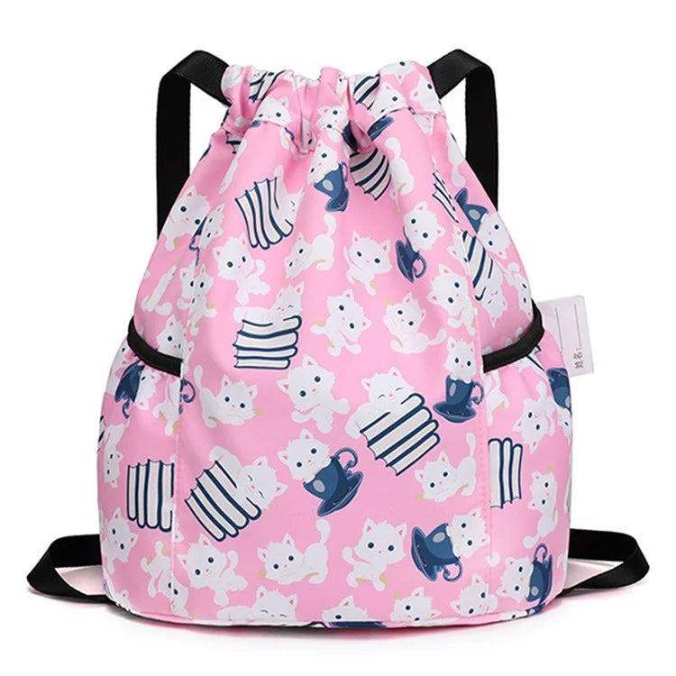HALIN Children Cartoon Backpack Outdoor Camping School Drawstring Shoulder Bag