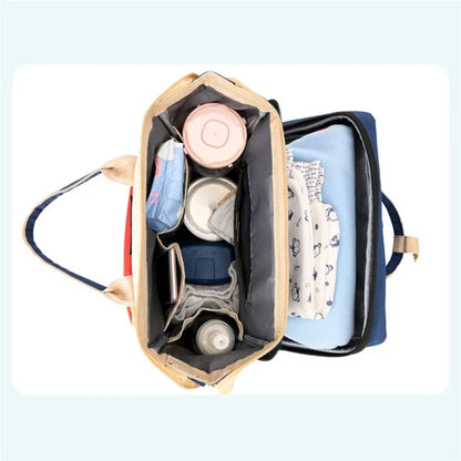 AOTU Oxford Cloth Baby Diaper Bag Nappy Changing Bag Mommy Backpack for Infant Boys Girls, Size: L