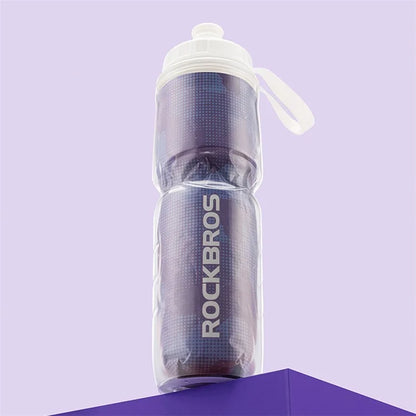 ROCKBROS BT65-1 670ml PP5+Silicone Insulation Water Bottle Cycling Squeeze Type Water Cup (BPA Free, No FDA Certification)