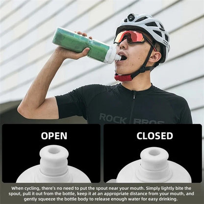 ROCKBROS BT65-1 670ml PP5+Silicone Insulation Water Bottle Cycling Squeeze Type Water Cup (BPA Free, No FDA Certification)