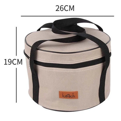 AOTU Large Insulated Oxford Cloth Camping Cookware Storage Bag Cooking Utensils Pot Bowl Organizer Carrier Bag