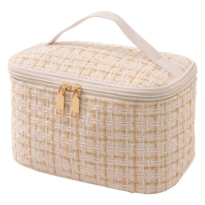 AOTU Cosmetics Bag Dual-Way Zipper Polyester Toiletry Bag Travel Supply Organizer for Makeup, Shampoo