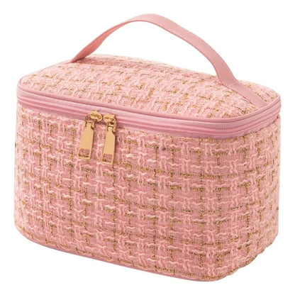 AOTU Cosmetics Bag Dual-Way Zipper Polyester Toiletry Bag Travel Supply Organizer for Makeup, Shampoo